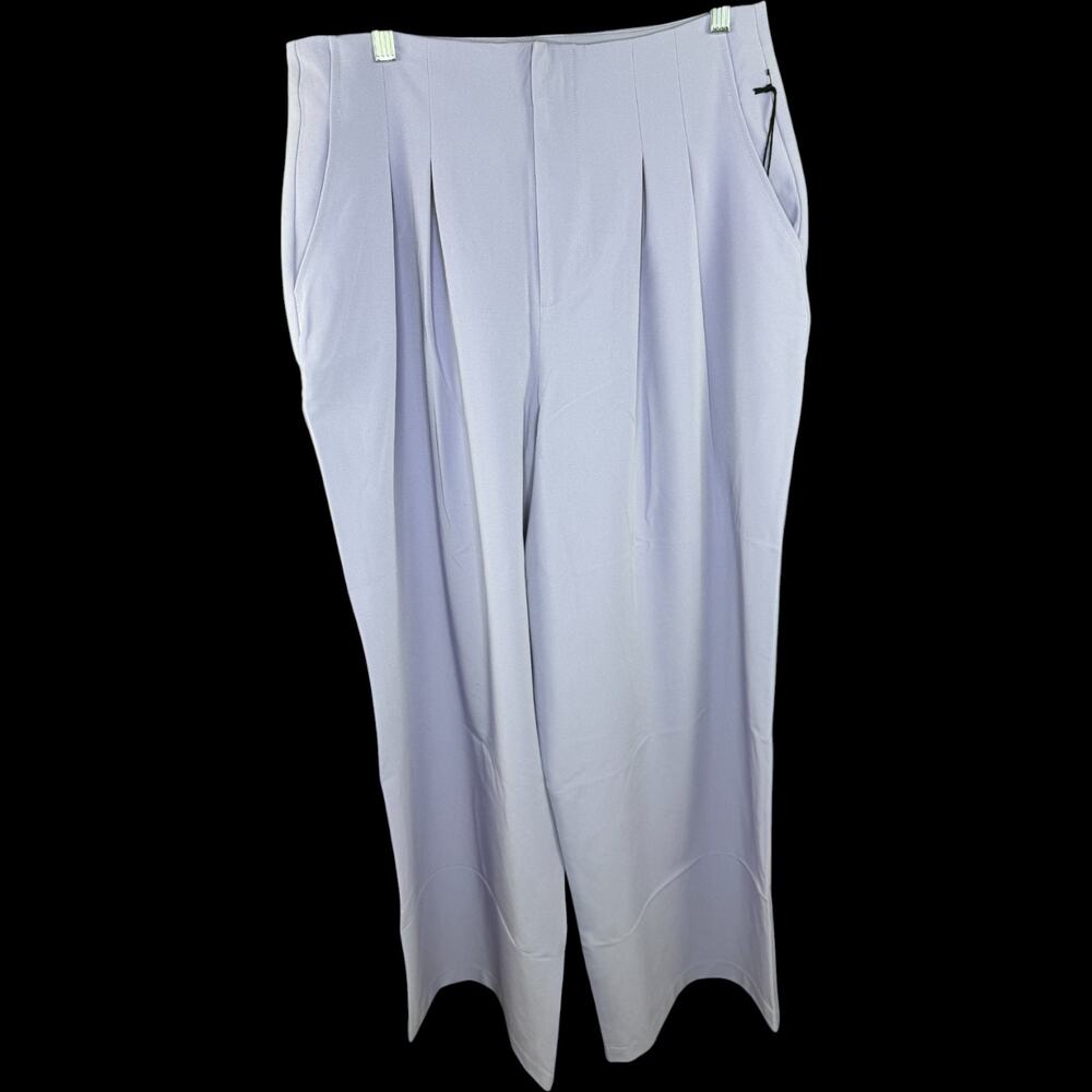 Kathy Ireland Womens Dress Pants Size 12 Wisteria Purple‎ Wide Leg Career Slacks